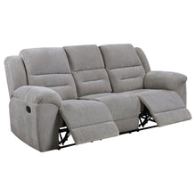  Gilson - Chenille Upholstered Reclining Sofa - Gray