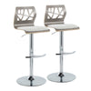 Folia - Adjustable Barstool (Set of 2) - Gray Light