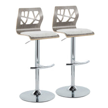  Folia - Adjustable Barstool (Set of 2) - Gray Light