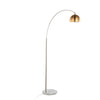 March - Floor Lamp - White Marble And Nickel