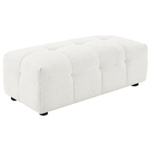  Everly - Boucle Upholstered Rectangular Ottoman - White