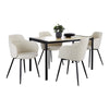 Fuji - Mara Upholstered Counter Height Dining Set - Walnut Wood