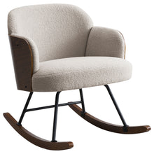  Paige - Boucle Upholstered Mid Back Rocking Chair