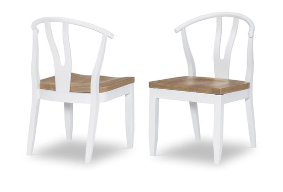 Franklin - Wishbone Back Side Chair - Harvest Oak / Natural White