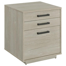  Loomis - 3-Drawer Home Office File Cabinet - Whitewashed Gray