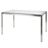 Fuji - Dining Table - Stainless Steel With Clear Glass Top