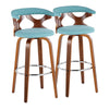 Gardenia - 30" Fixed-Height Barstool (Set of 2) - Walnut Base