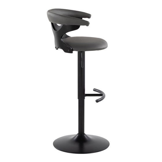 Gardenia - Adjustable Barstool (Set of 2) - Black And Gray