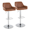 Daniella - Adjustable Barstool (Set of 2) - Chrome Base