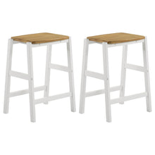  Edgeworth - Wood Backless Counter Stool (Set of 2) - White