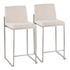 Fuji - High Back Upholstered Counter Stool Set