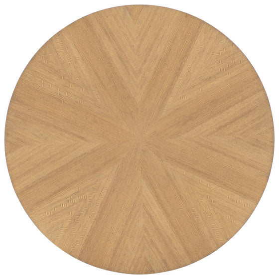 Linden - Complete Round Pedestal Table - Honeyed Oak