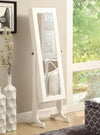 Batista - Cheval Mirror With Jewelry Storage - White