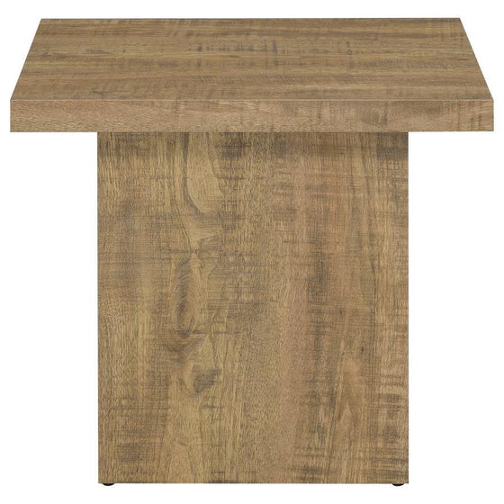 Devar - Square Engineered Wood End Table - Mango Brown