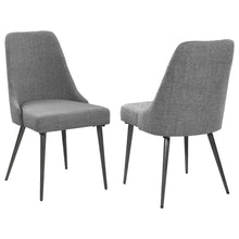  Alan - Fabric Upholstered Dining Side Chair (Set of 2) - Gray