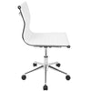 Master - Armless Adjustable Task Chair - White Faux Leather