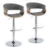 Vintage Mod - Adjustable Barstool (Set of 2) - Chrome Base