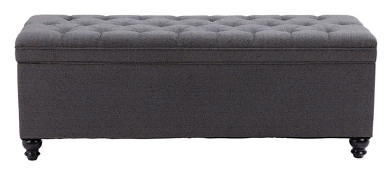 Halifax - Storage Bench - Gravel Gray