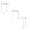 Fuji - Stackable Counter Stool - White Base (Set of 2)