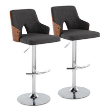  Stella - Adjustable Barstool (Set of 2) - Silver Base