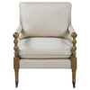 Dempsy - Upholstered Accent Chair With Casters - Beige