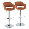 Margarite - Ajustable Barstool With Swivel - Chrome Metal (Set of 2)