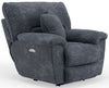 Paxon - Deep Seat Power Lay Flat Recliner With Power Adjustable Headrest - Smoke