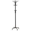 Collier - 12 Hook Freestanding Coat Rack Hat Hanger - Black