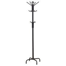  Collier - 12 Hook Freestanding Coat Rack Hat Hanger - Black