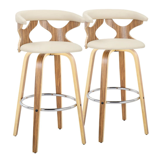 Gardenia - 30" Fixed-height Barstool (Set of 2) - Beige