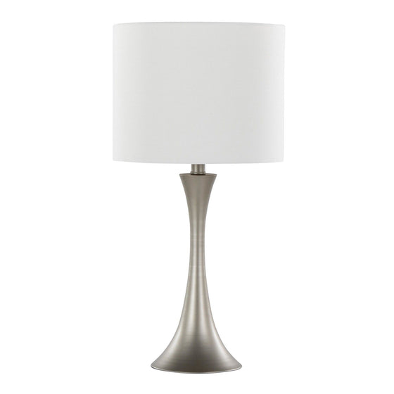 Lenuxe - 24" Metal Table Lamp (Set of 2) - White