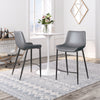 Magnus - Counter Chair (Set of 2) - Dark Gray / Black