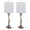 Sawyer - 25" Metal Table Lamp With USB (Set of 2) - White