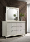 Olivia - 6-Drawer Dresser And LED Mirror - Pearl White