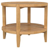 Camillo - Round Solid Wood Side End Table - Maple