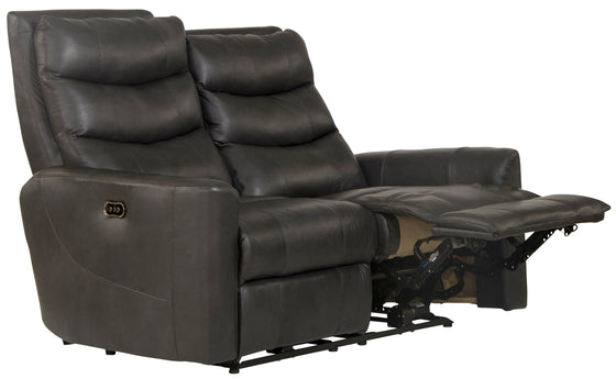 Bosa - Power Reclining Loveseat - Charcoal - Leather