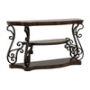 Laney - Scrollwork Entryway Sofa Console Table - Deep Merlot