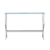 Saide - Rectangular Glass Top Entryway Console Table - Chrome