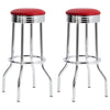 Retro - Upholstered Metal Swivel Bar Stool (Set of 2)