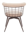 Saku - Swivel Dining Chair - Beige & Brown