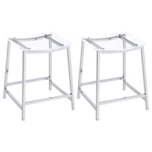  Jovani - Acrylic Backless Bar Stools (Set of 2)