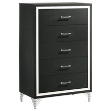  Lucia - 5-Drawer Bedroom Chest Of Drawers - Black