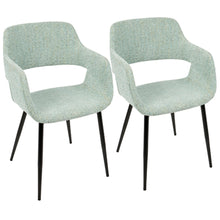  Margarite - Dining / Accent Chair - Black With Light Green (Set of 2)