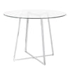 Cosmo - Dining Table - Chrome And Clear Tempered Glass Top