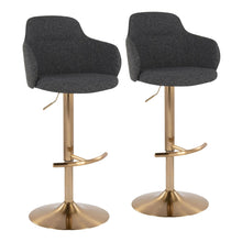  Boyne - Adjustable Barstool (Set of 2) - Gold