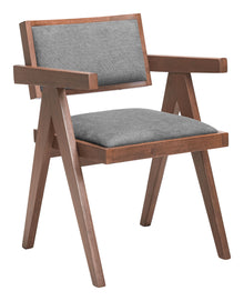  Delhi - Dining Chair (Set of 2) - Gray & Walnut