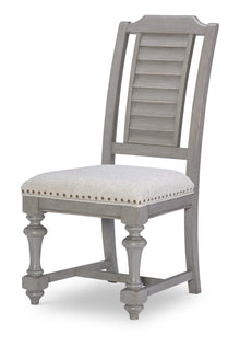  Kingston - Louvered Chair - Sandalwood Brown / Tweed Gray