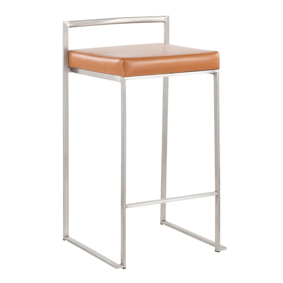 Fuji - Counter Stool Steel With Cushion - Stainless Steel