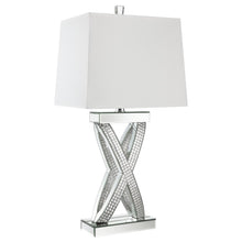  Dominick - Tapered Mirrored Acrylic Table Lamp - Silver