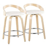 Grotto - 24" Fixed-Height Counter Stool (Set of 2) - Natural Base